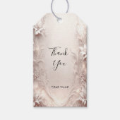 Wit Ivoor Floral Gift Label Cadeaulabel (Voorkant)