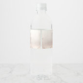 Wit ivoor Floral Water Bottle Label Waterfles Etiket (Achterkant)