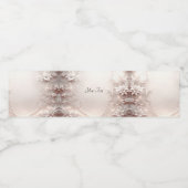 Wit ivoor Floral Water Bottle Label Waterfles Etiket (Enkel label)