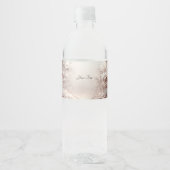 Wit ivoor Floral Water Bottle Label Waterfles Etiket (Voorkant)