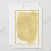 Wit ivoor goud ingelijst formele pensioenpartij kaart (Achterkant)