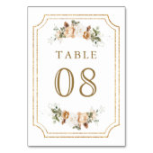 Wit Ivoor Goud Kerst Bloemen Huwelijk Kaart (Achterkant)