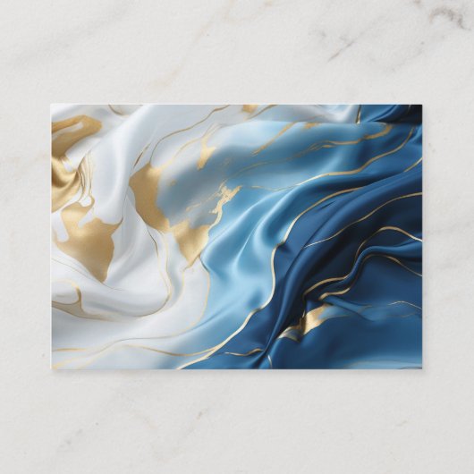 Wit & ivoorgoud marmer op een zijde informatiekaartje (Achterkant)