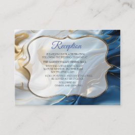 Wit & ivoorgoud marmer op een zijde informatiekaartje