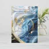 Wit & ivoorgoud marmer op een zijde kaart (Staand voorkant)