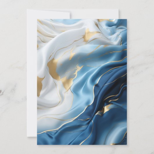 Wit & ivoorgoud marmer op een zijde kaart (Achterkant)