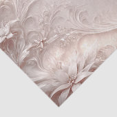 wit ivoorkleurig bloemenpapier tissuepapier (Detail)