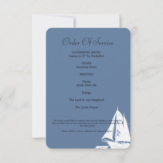 Wit jacht viering van het leven fotokaart kaart (Achterkant)