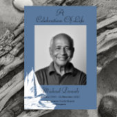 Wit jacht viering van het leven fotokaart kaart