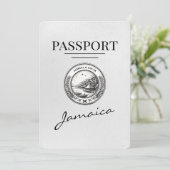 Wit Jamaica paspoort Bewaar de datum Save The Date (Staand voorkant)