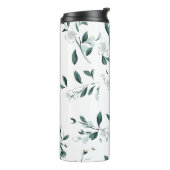 Wit Jasmijn Patroon Thermosbeker (Gedraaid links)