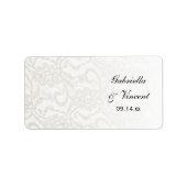 Wit Kant Bruiloft Favor Label (Voorkant)