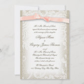 Wit Kant en Blush Lint Kaart (Voorkant)