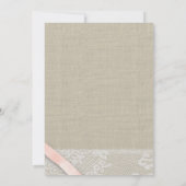 Wit Kant en Blush Lint Kaart (Achterkant)