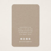 Wit kant en kraft aangepast logo oorscherm visitekaartje (Achterkant)