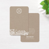 Wit kant en kraft aangepast logo oorscherm visitekaartje (Bureau)