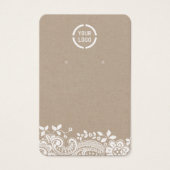 Wit kant en kraft aangepast logo oorscherm visitekaartje (Voorkant)