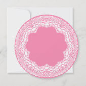  Wit Kant Meisjes Baby shower Invitation Kaart (Achterkant)