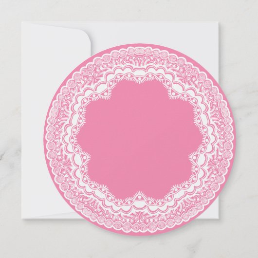  Wit Kant Meisjes Baby shower Invitation Kaart (Achterkant)