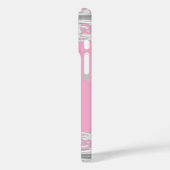 wit kant monogram Case-Mate iPhone case (Achterkant / Links)