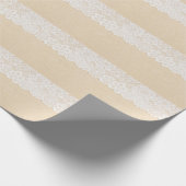 Wit kant over stoffenontwerp. cadeaupapier (Hoek)