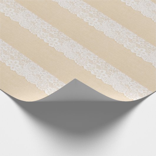 Wit kant over stoffenontwerp. cadeaupapier (Hoek)