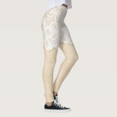 Wit kant over stoffenontwerp. leggings (Rechts)