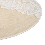 Wit kant over stoffenontwerp. snijplank (Hoek)