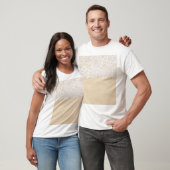 Wit kant over stoffenontwerp. t-shirt (Unisex)