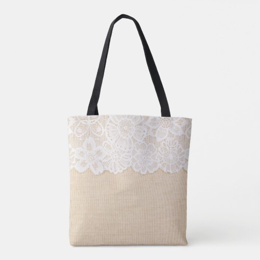 Wit kant over stoffenontwerp. tote bag (Achterkant)