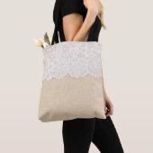 Wit kant over stoffenontwerp. tote bag (Dichtbij)