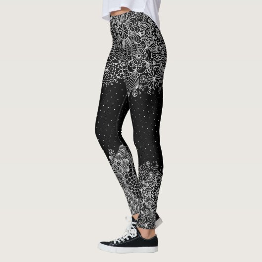 Wit Kant & Stippen Girly Design Leggings (Links)