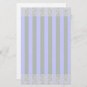 Wit kant Warm grijs met strepen Briefpapier (Voorkant / Achterkant)