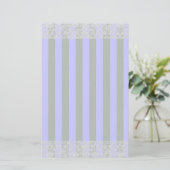 Wit kant Warm grijs met strepen Briefpapier (Staand voorkant)
