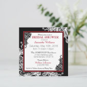 Wit Kant Zwart Modern Gothic Vrijgezellenfeest Kaart (Staand voorkant)