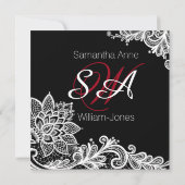 Wit Kant Zwart Modern Gothic Vrijgezellenfeest Kaart (Achterkant)