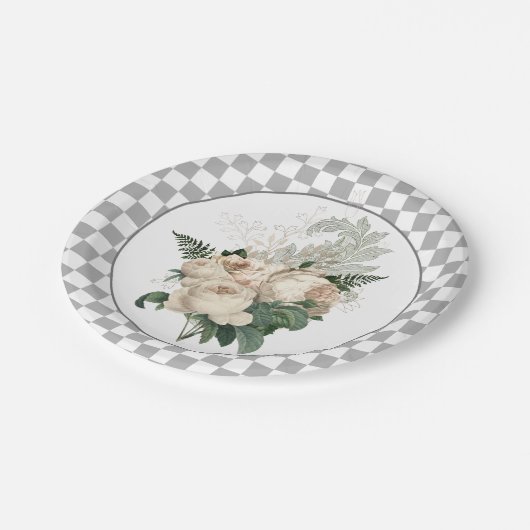  wit karton voor rozen papieren bordje (Gekanteld)