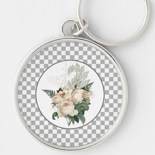 wit karton voor rozen sleutelhanger (Voorkant)