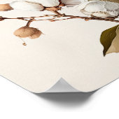 Wit Katoenen Bloemen Art Print Poster (Hoek)