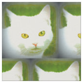 wit kattepatroon stof (Close Up)