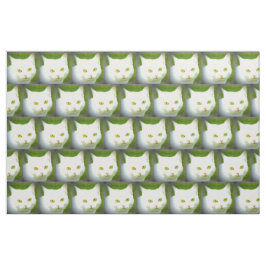 wit kattepatroon stof