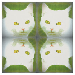 wit kattepatroon stof