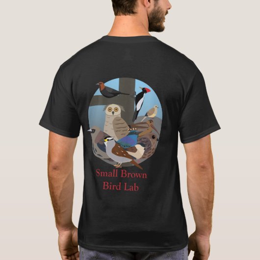 Wit-keel Sparrow Bird Lab T-shirt (Achterkant)