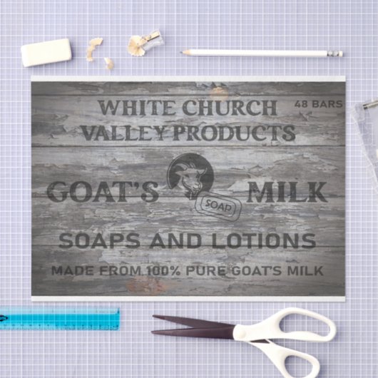 Wit-kerkgeitekarton, deklaag van melk tissuepapier (Craft)