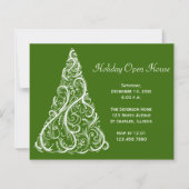 Wit-kerstboomfeest Open House Uitnodiging (Voorkant)