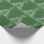 Wit kerstboompapier Elegant Wrapping Paper Cadeaupapier (Hoek)