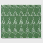 Wit kerstboompapier Elegant Wrapping Paper Cadeaupapier (Vlak)