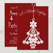 Wit-kerstboomversiering Kaart (Voorkant / Achterkant)