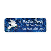 Wit kerstcadeetiket etiket (Voorkant)