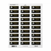 Wit kerstcadeetiket etiket (Full Sheet)